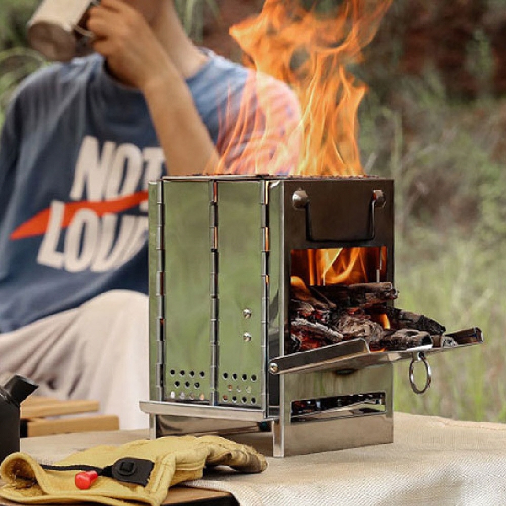 타닥 화로대 풀스텐 가정용 미니석쇠 화로구이 집에서 숯불구이 화덕만들기 접이식 소형
