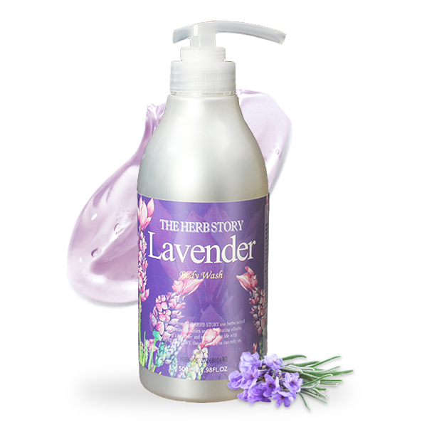 더허브스토리 라벤더 아로마 바디워시 클렌저 500ml : 카페프렌즈