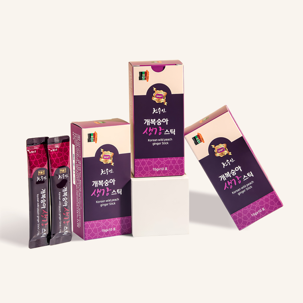 모가푸 개복숭아 생강스틱 농축액 스틱 실속형 30포1box 1개월분 기관지 항염스틱 - 상세 이미지 3