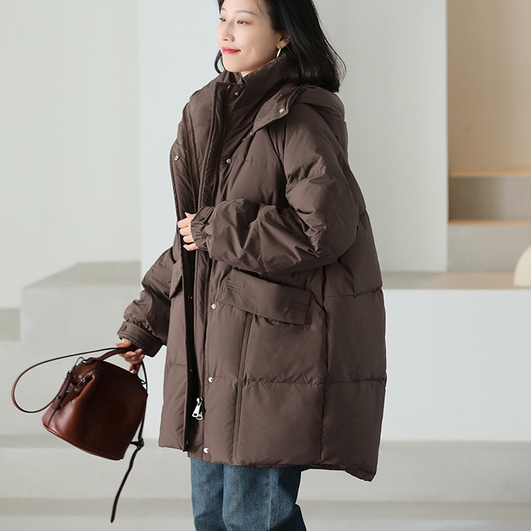 오리털패딩점퍼 겨울 여성 엄마패딩 - 메인 이미지