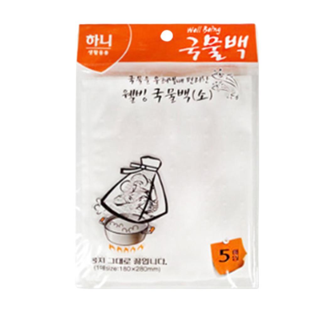 묶는끈 달린 국물팩 다시백 육수주머니 한방차 거지 천 멸치망 엿기름 거름망 소포장