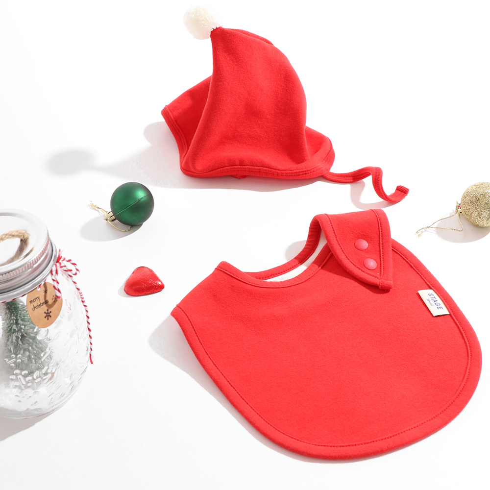 아기 크리스마스 침받이 턱받이 오가닉