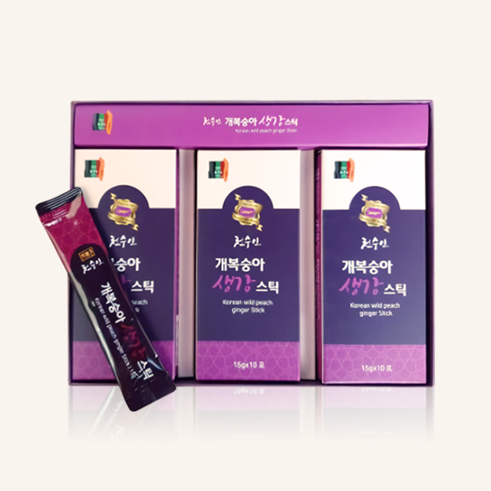 모가푸 개복숭아 생강스틱 농축액 스틱 실속형 30포1box 1개월분 기관지 항염스틱 - 상세 이미지 5