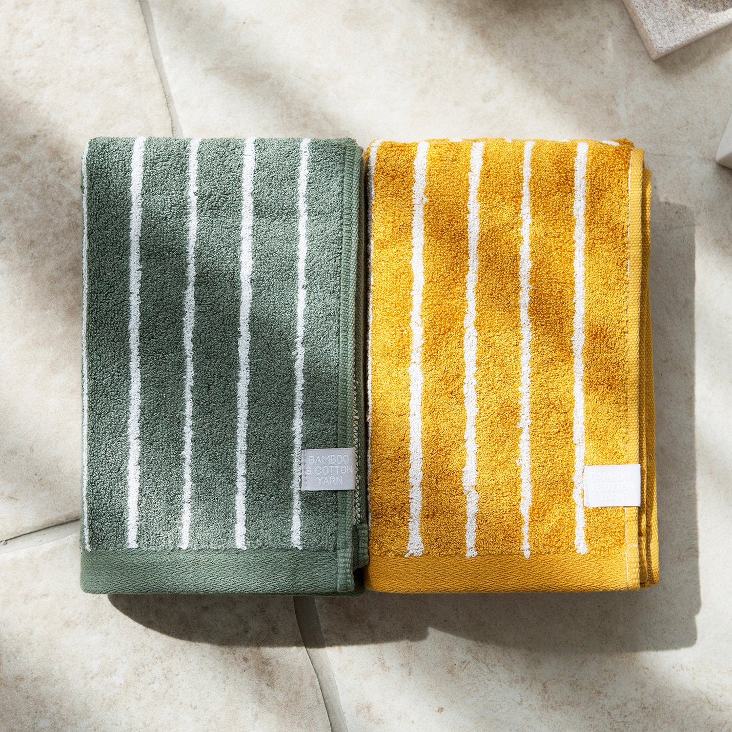 기라로쉬 체커보드 뱀부타올 먼지없는 스트라이프 호텔수건 믹스 4매세트