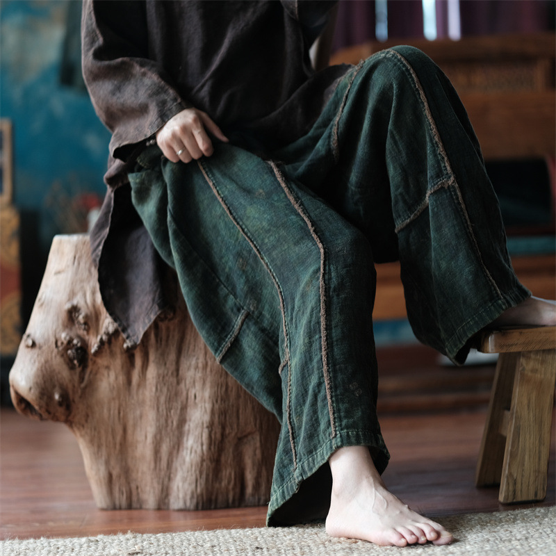 빈티지 와이드팬츠 패션 바지 특별한 데일리룩 - 메인 이미지