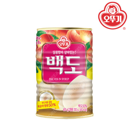 오뚜기 백도 황도 반절 400g 복숭아 과일 통조림