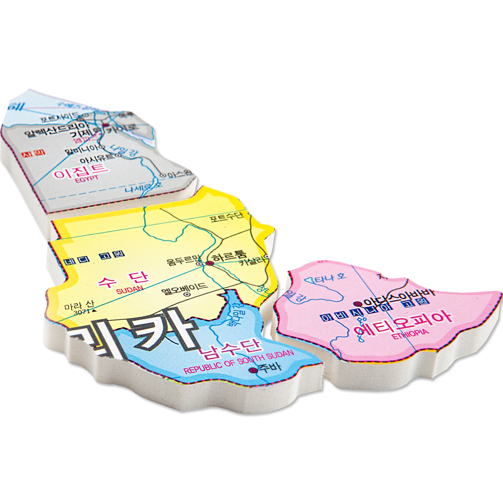 세계지도 창의상상 지리 퍼즐 10개 통합 사회 교과 교구 보기 - 상세 이미지 5