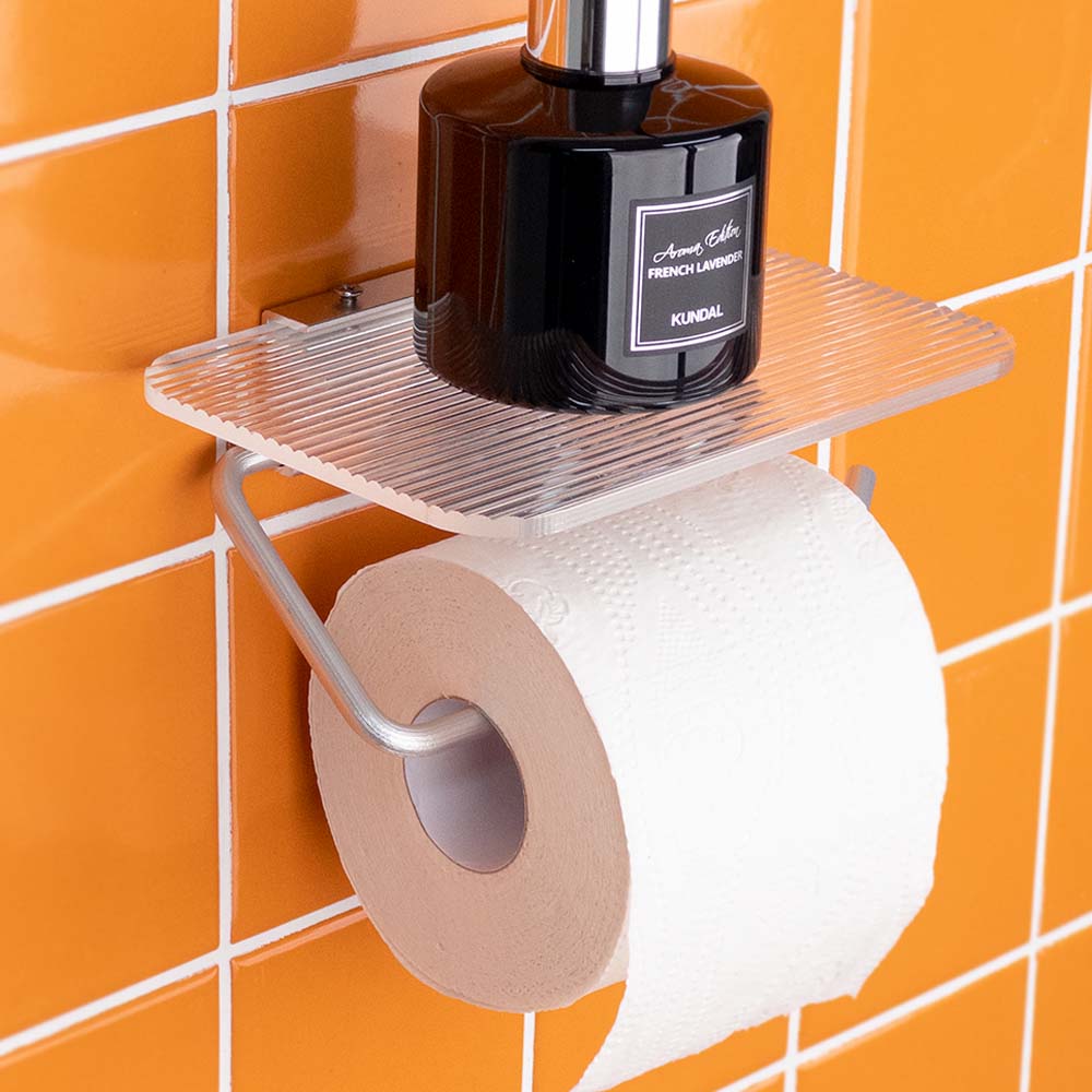 아크릴 화장실 휴지걸이 욕실 화장지걸이 방수 무광 무타공 휴지홀더