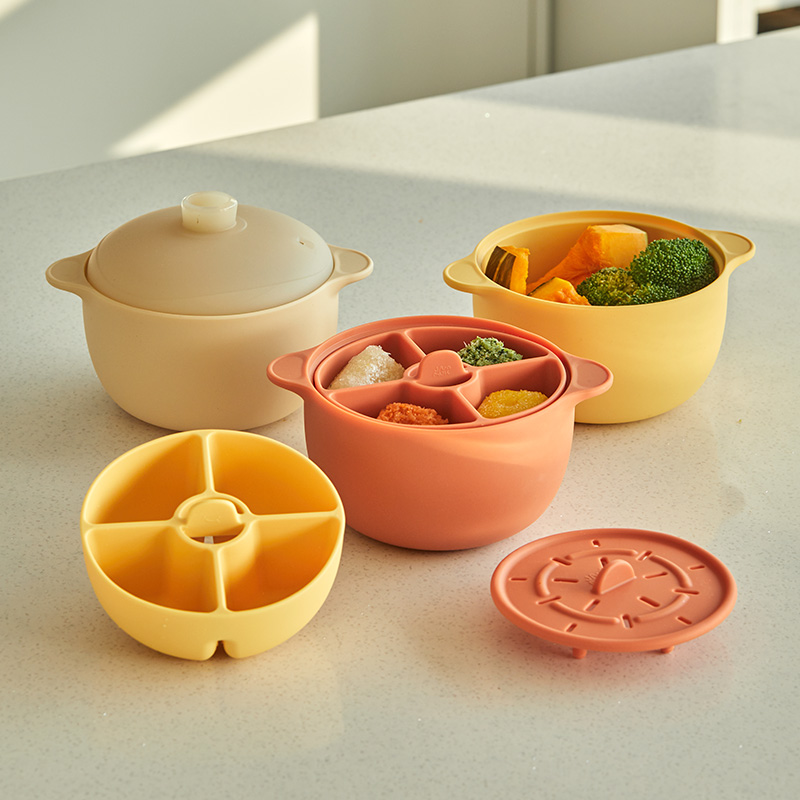 잼먹 실리콘 이유식찜기 토핑 3종풀세트 800ml