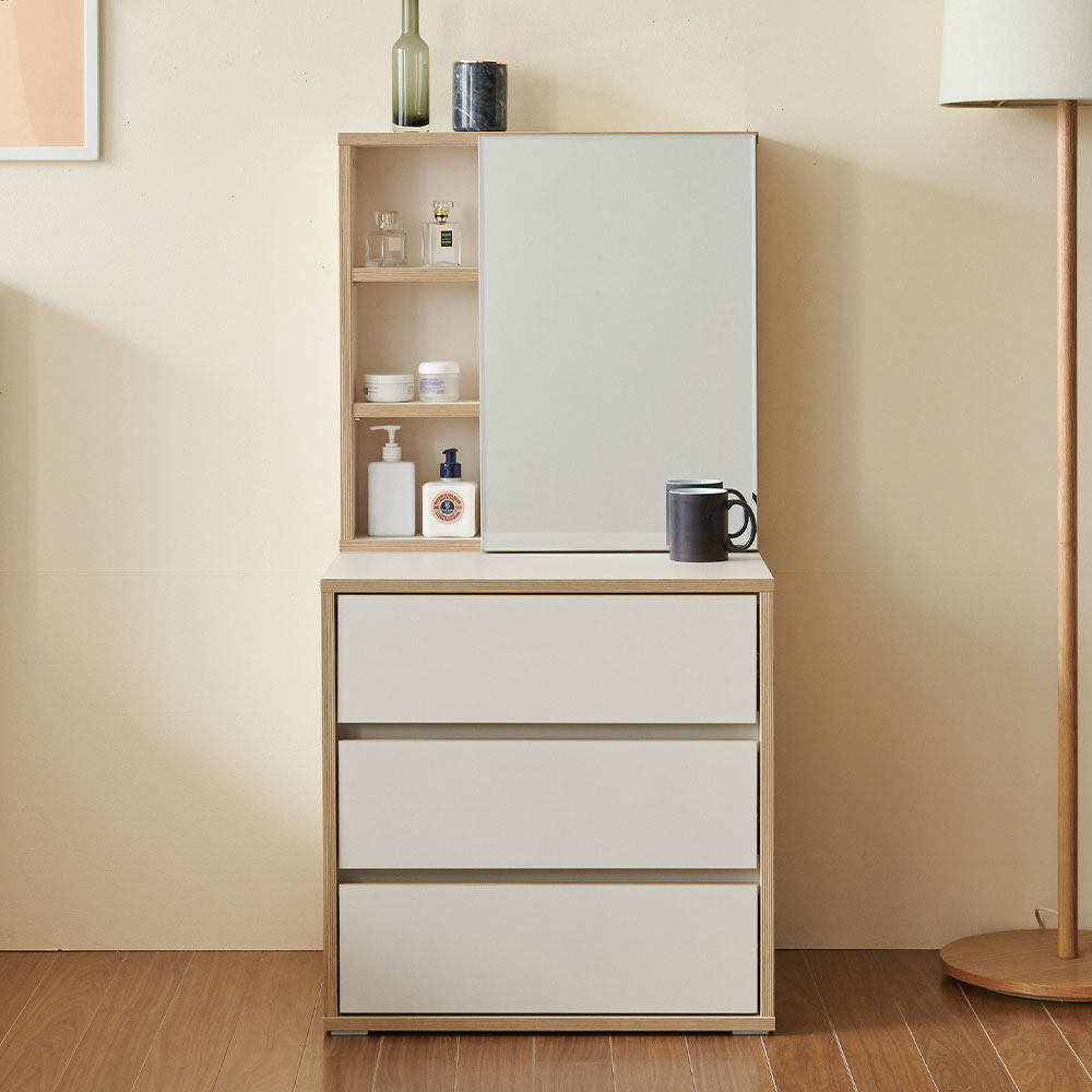 스코나 맨자노 3단 600 서랍장 도어거울 화장대세트