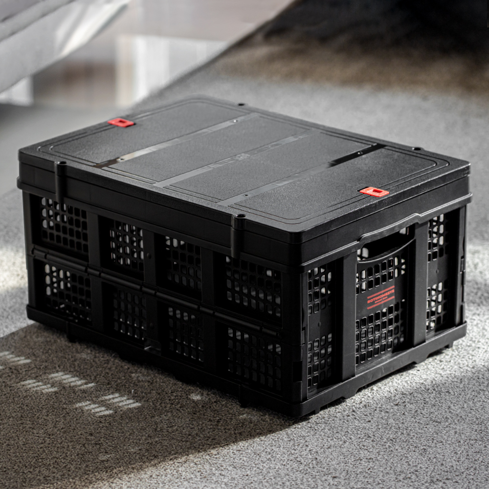 로티홈시스 리빙 박스 수납함 정리함 펜트리 폴딩 정리함 보관함 W-002L-덮개포함