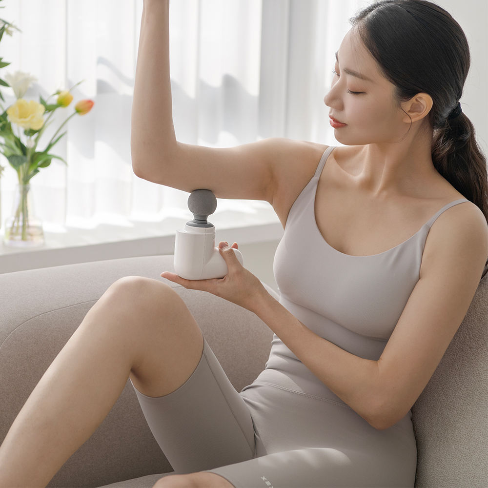 루루아 히트건 노지셀 림프 순환 마사지기 승모근 바디 괄사 마사지 - 상세 이미지 5