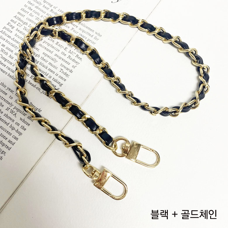 경량) 인조가죽 골드 실버 체인 가방끈 가방스트랩 - 상세 이미지 2