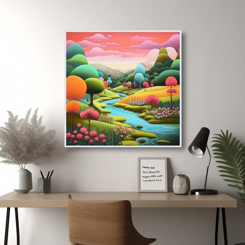 봄햇살 45cm x 45cm 무광화이트 알루미늄액자 - 상세 이미지 2