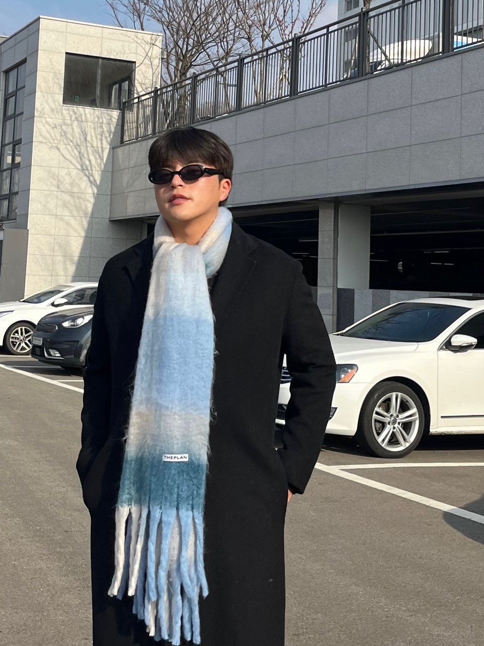 커플머플러 체크목도리 빅머플러 두꺼운목도리 목돌이 - 상세 이미지 5