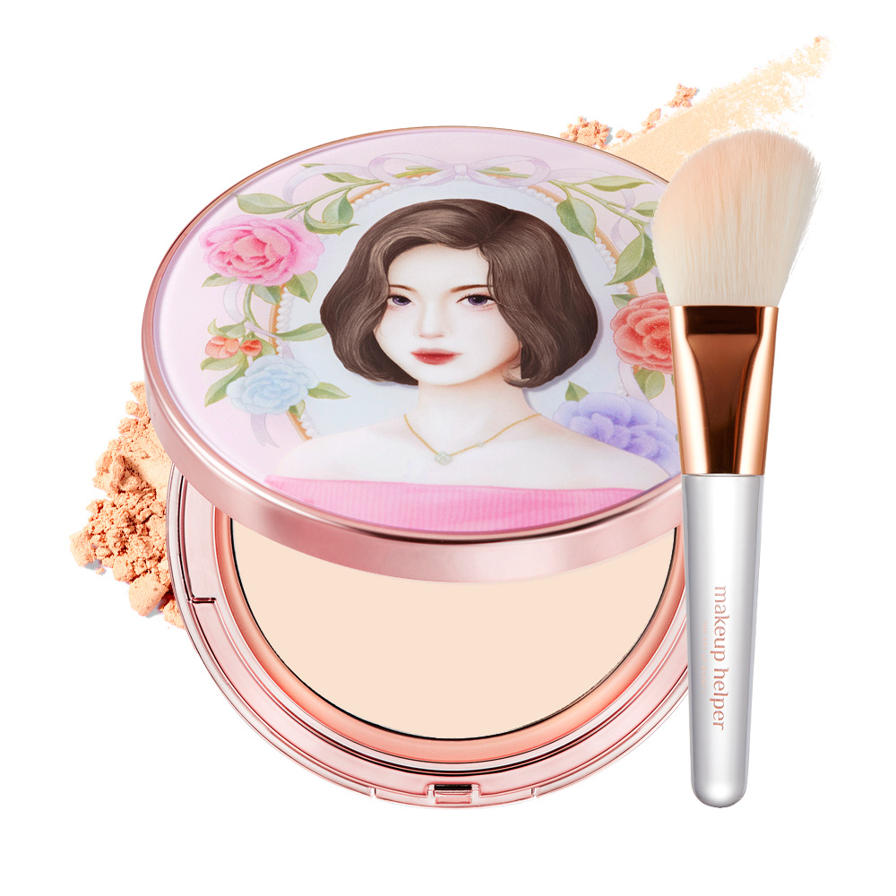 메이크업헬퍼 아트 팩트 오리지널 프로 피니쉬 25g+브러쉬 세트-러블리 레이첼 에디션 - 상품 이미지
