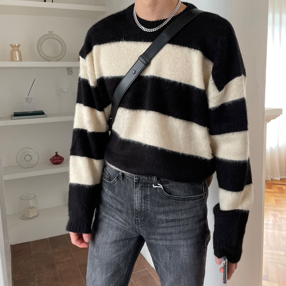 남자모헤어니트 남자앙고라니트 - 상세 이미지 3