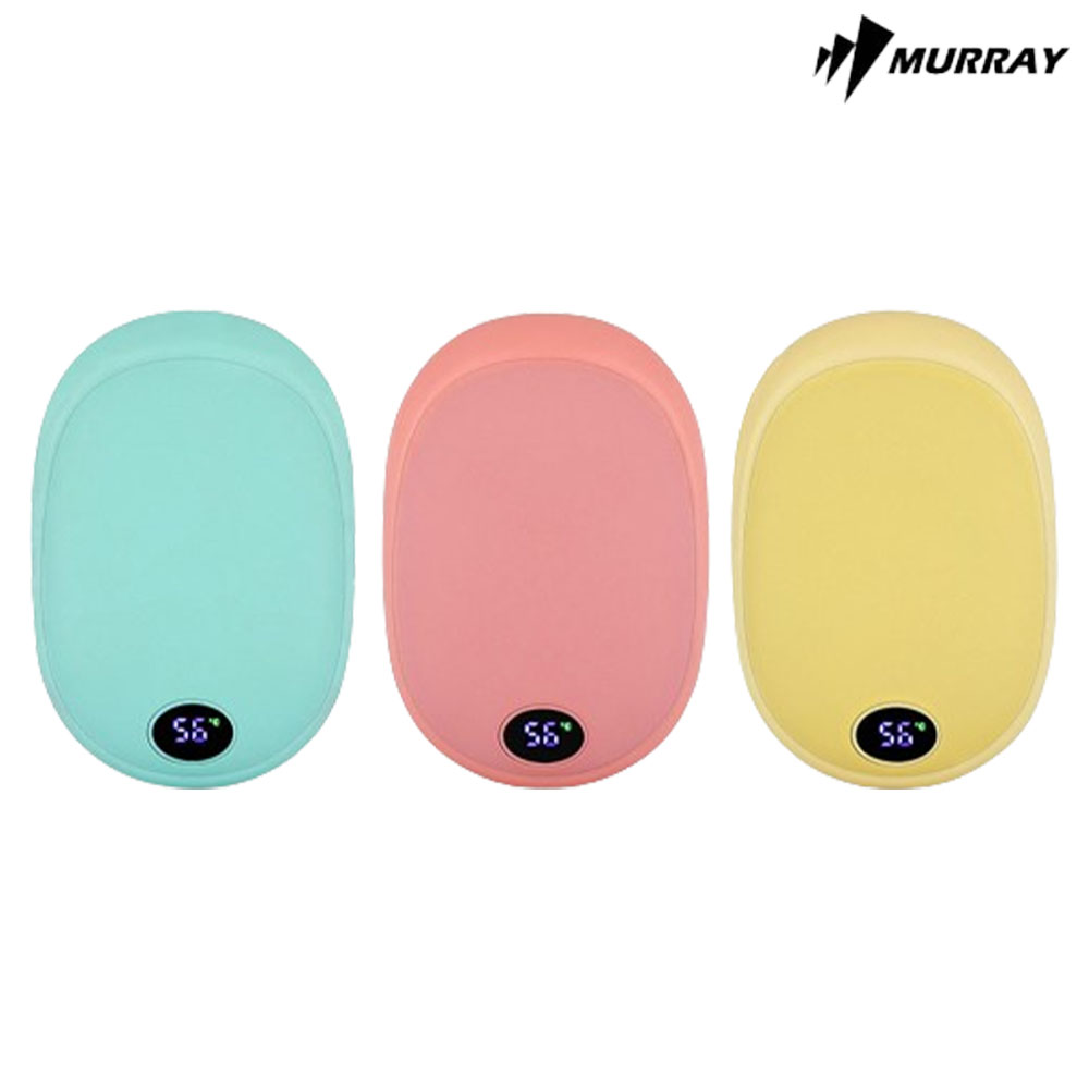 머레이 파스텔 LED 휴대용 충전식 손난로 보조배터리 10000mAh 주머니난로