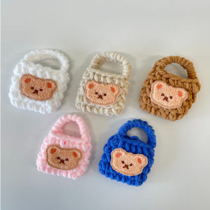 뜨개손가방 이어폰 케이스 [버즈2 아이팟 3세대 블루투스 프로 곰돌이 자... 개봉기 | 실사용 후기 - 상품 이미지 1