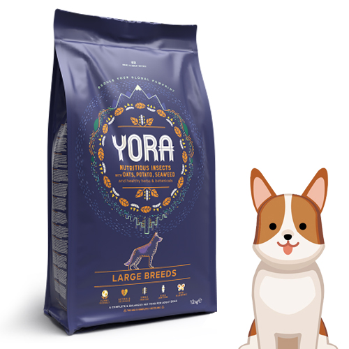 YORA 요라 동애등에 저자극 알러지 대형견 사료 라지브리드 12kg - 메인 이미지