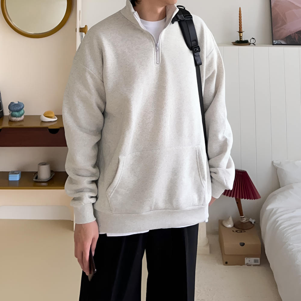 남자 기모 아노락 반집업 맨투맨 남성기모맨투맨