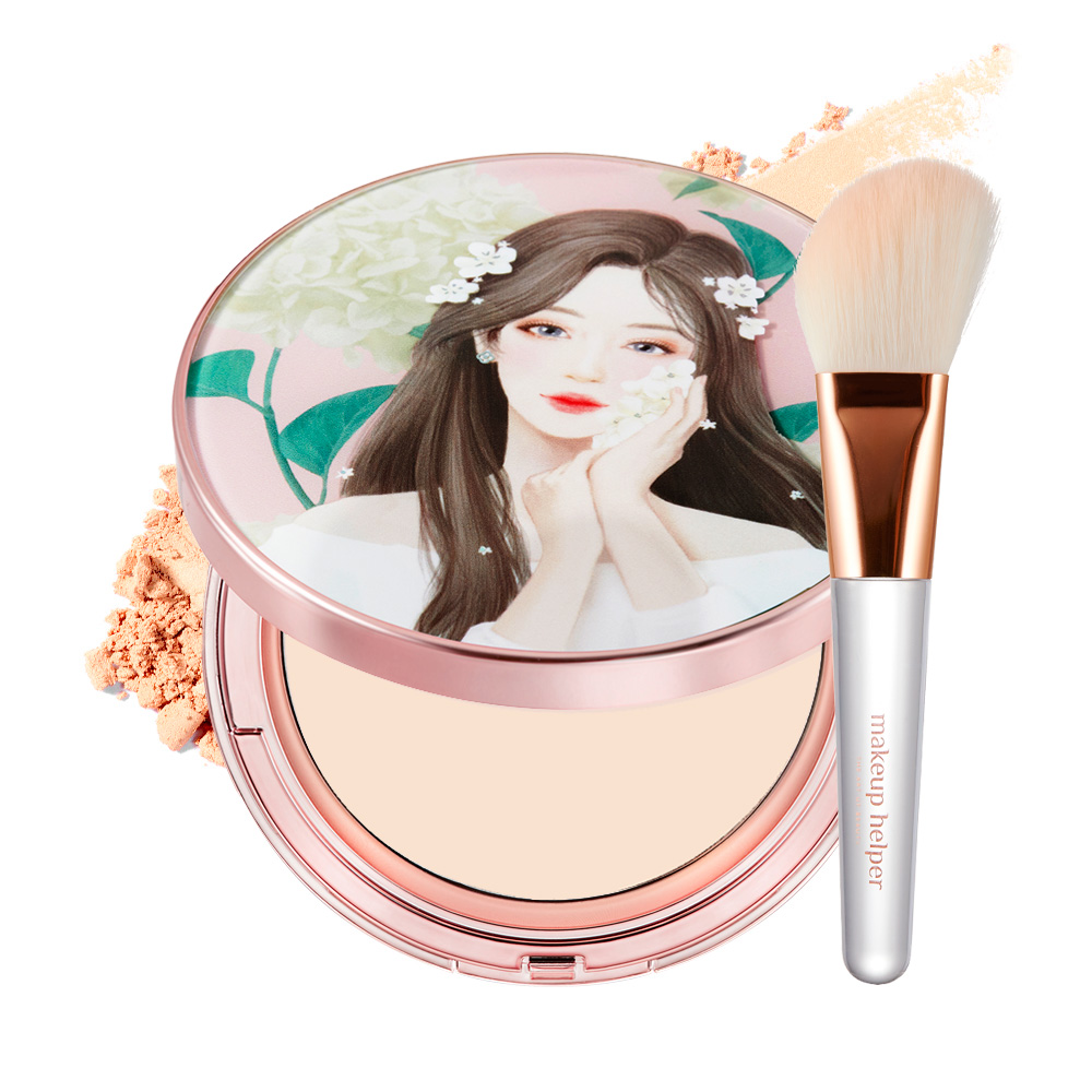 메이크업헬퍼 아트 팩트 오리지널 프로 피니쉬 25g+브러쉬 세트-스위트 소피아 에디션 - 상품 이미지