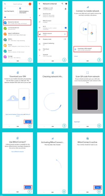 브루나이 매일 고속 500MB/1GB 무제한 데이터 이심(eSIM) 이미지 4