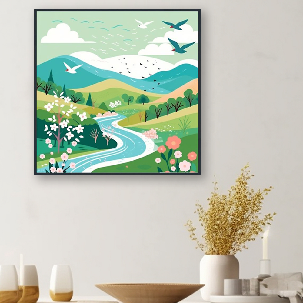 봄햇살 45cm x 45cm 무광화이트 알루미늄액자 - 상세 이미지 5