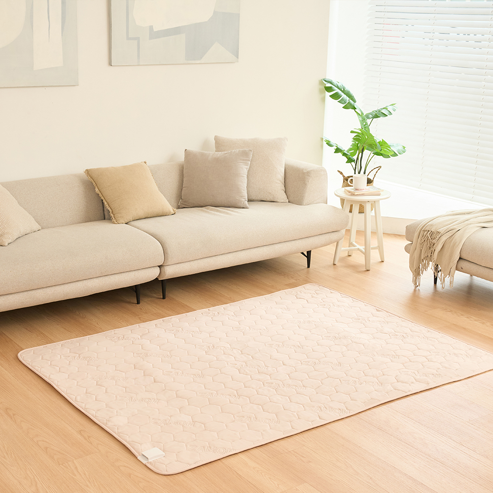 잠온 EMF 탄소매트 전기요 카본 전기매트 그래핀 캠핑 워셔블 원적외선 에코베이지 싱글