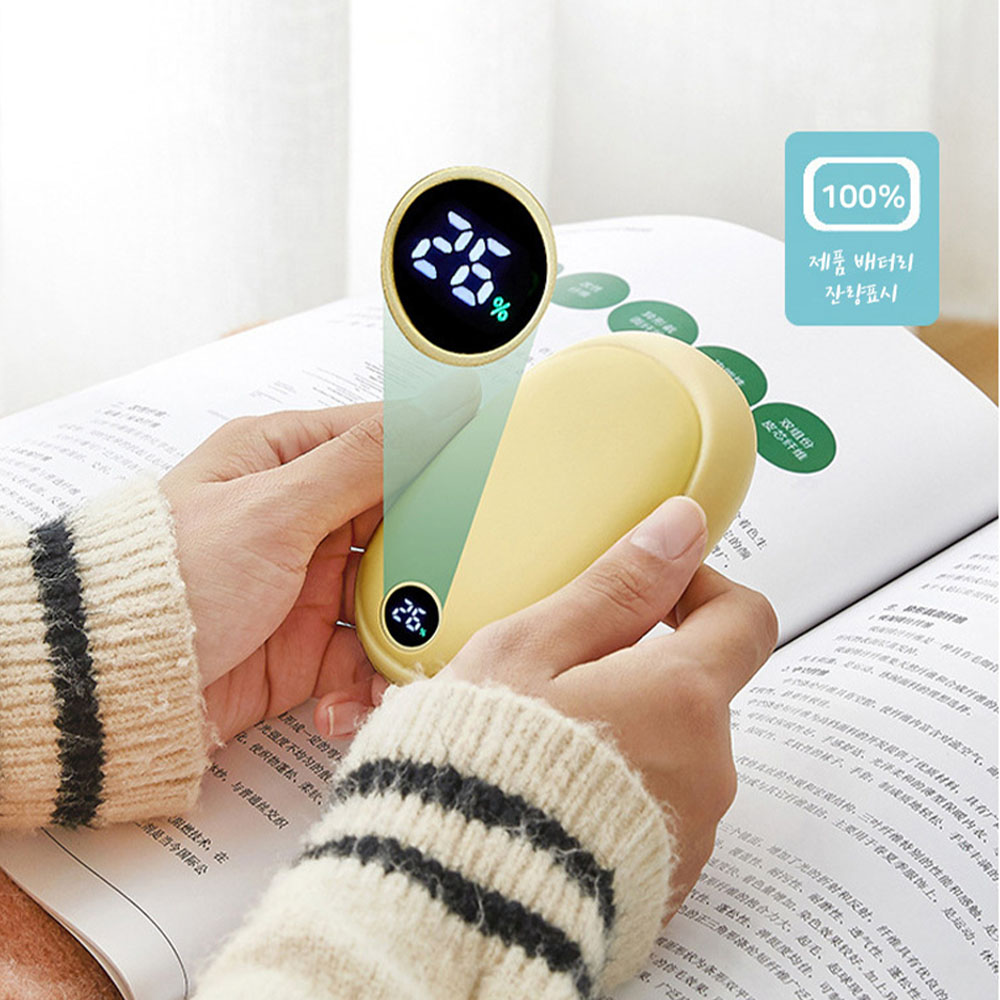 머레이 파스텔 LED 휴대용 충전식 손난로 보조배터리 10000mAh 주머니난로 - 상세 이미지 3