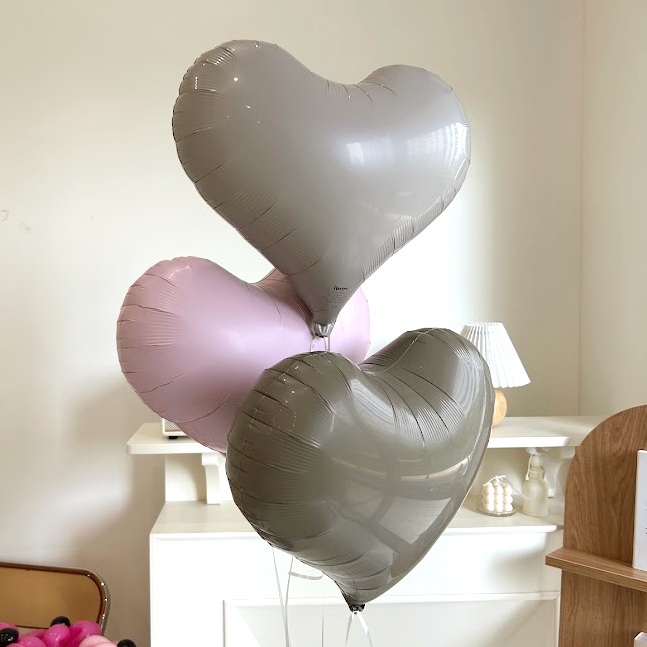 제리 하트 레터링 은박 풍선 헬륨 완제품 생일 기념일 아기 파티 돌 백일 돌잔치 이벤트