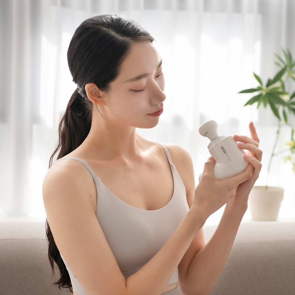 루루아 히트건 노지셀 림프 순환 마사지기 승모근 바디 괄사 마사지 - 상세 이미지 4