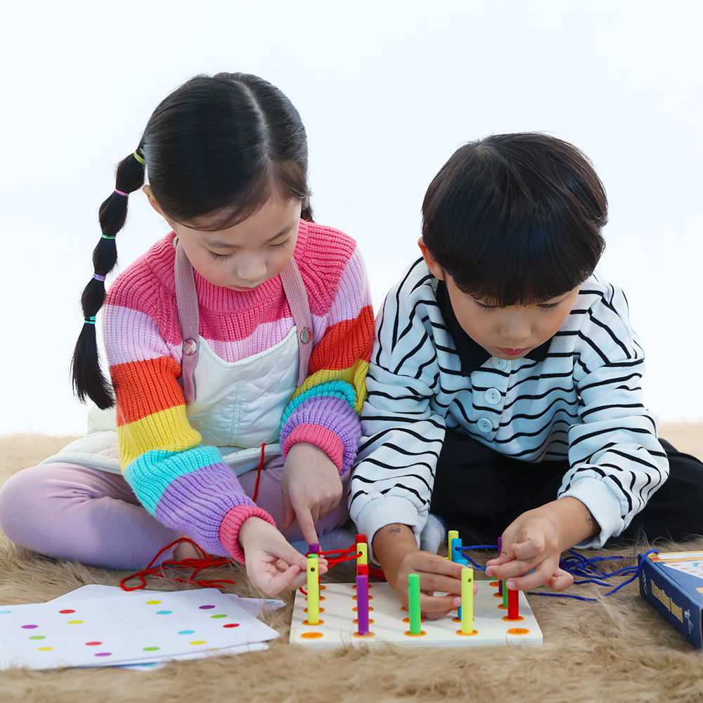 캐스비 실꿰기페그보드 끼우기놀이 바느질 구슬꿰기 유아교구 이미지 6