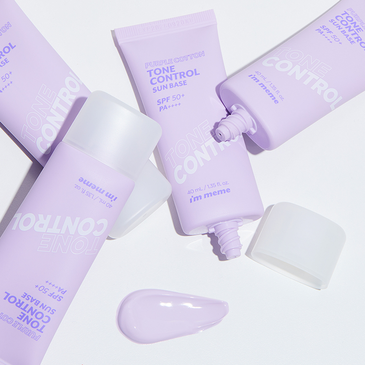 [1+1] 아임미미 퍼플 코튼 톤 컨트롤 선 베이스 40ml SPF50+ PA++++ - 상세 이미지 4