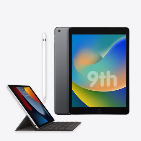 당일출고 Apple 정품 아이패드9세대 10.2 WIFI 64GB 스그+애플펜슬+스마트키보드/SD