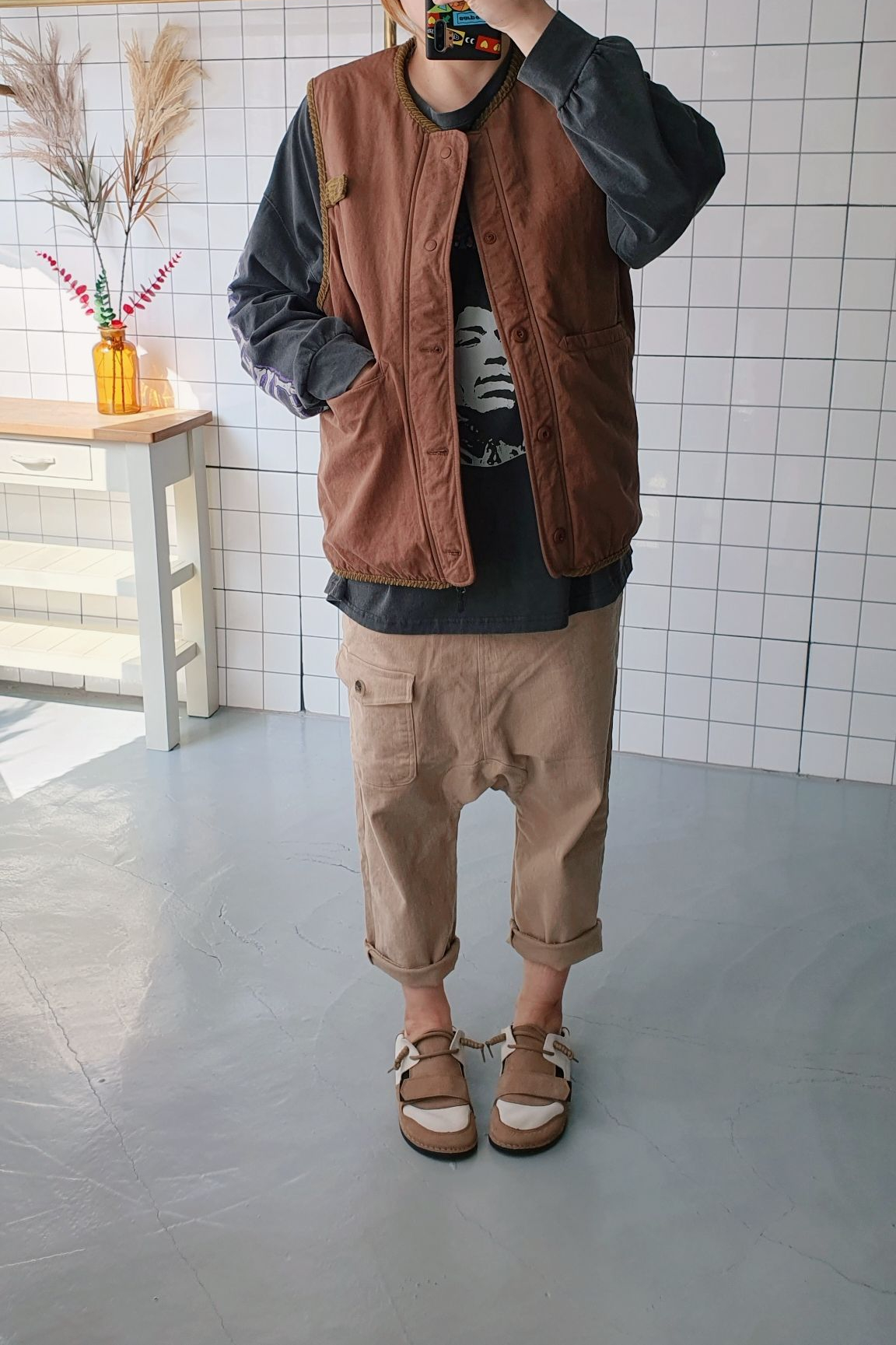 제이엠 기모 면 스판 배기바지 이미지 6
