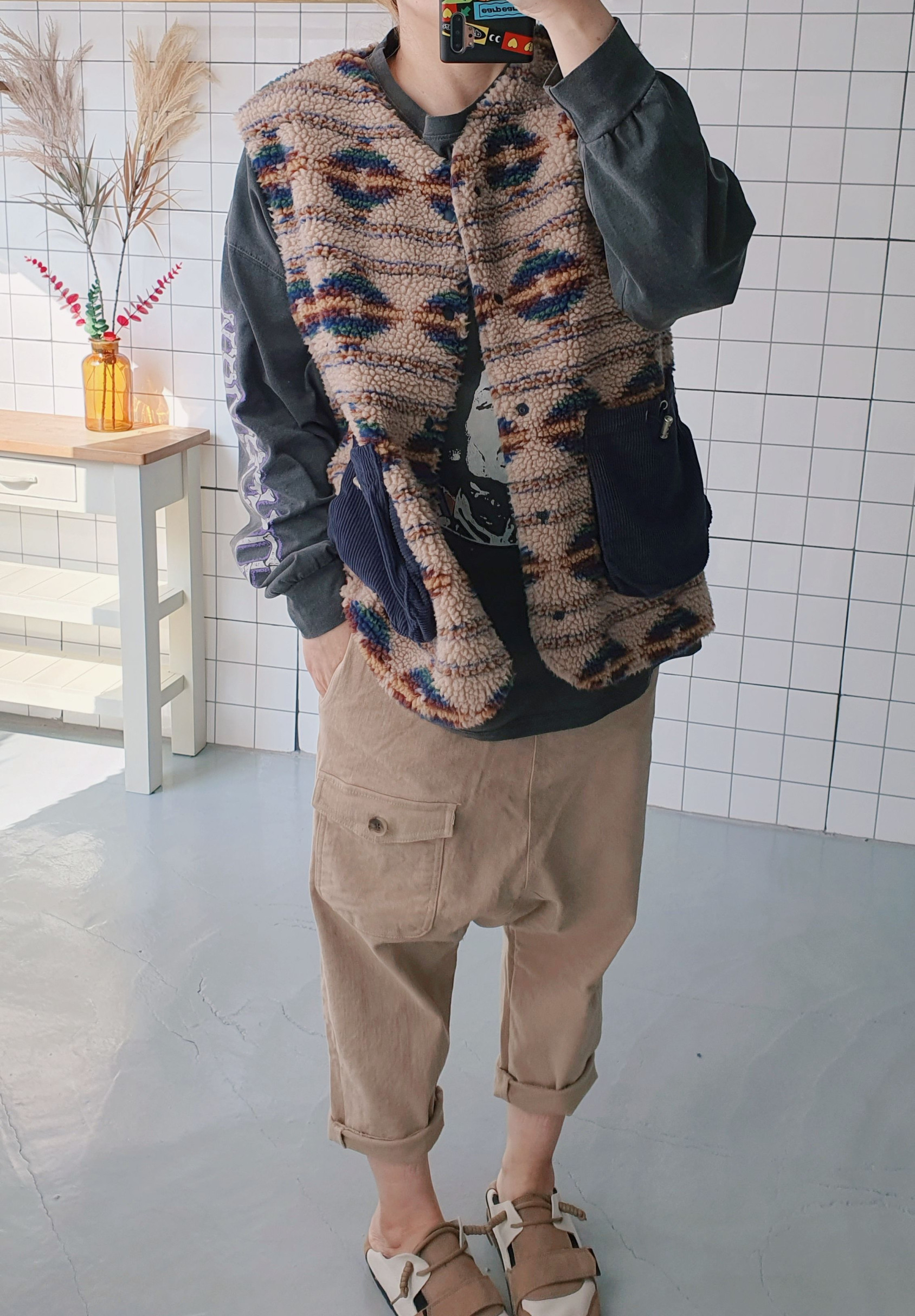 제이엠 기모 면 스판 배기바지 - 상세 이미지 5