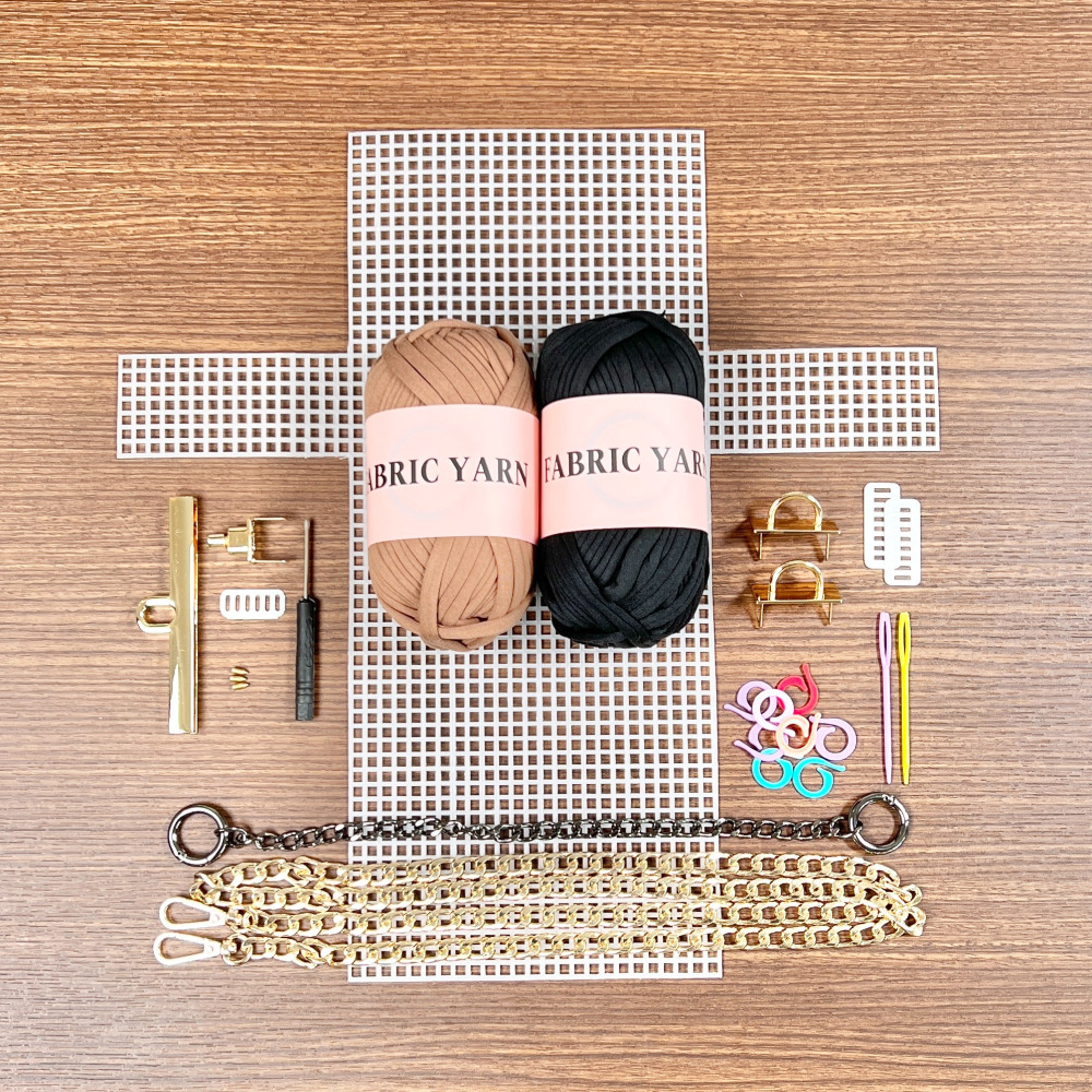 DIY 네트공예 패브릭얀 가방만들기 망스티치 취미 키트 패키지 뜨개질 - 키보드백 - 상세 이미지 5