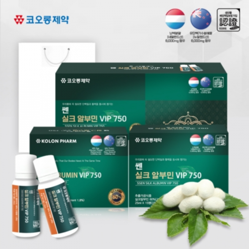 코오롱제약 실크 알부민 VIP 750 25ml 30병 1개월 활력 충전 난백 분말 효능 이미지 3