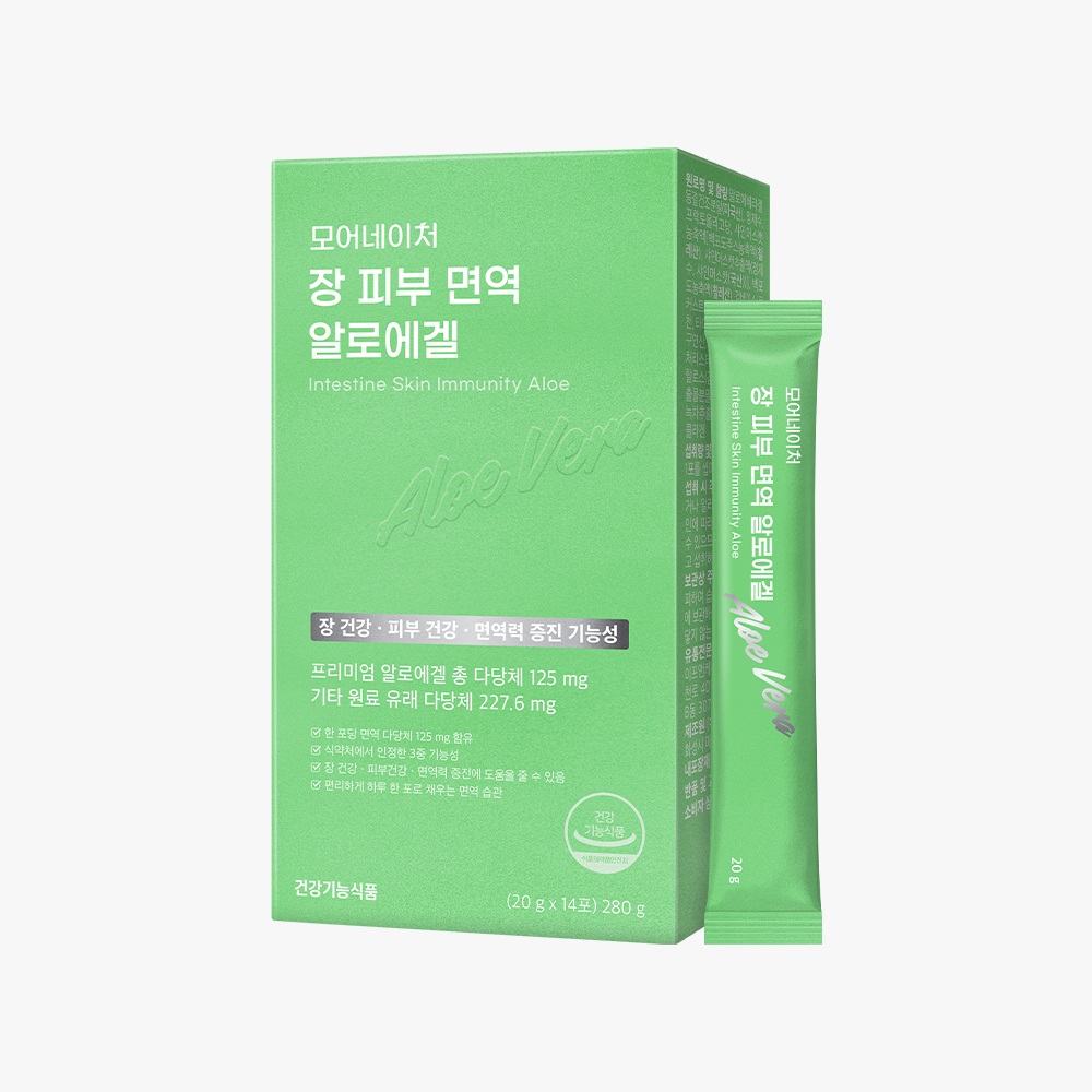 모어네이처 알로에 겔 젤리 베라 다당체 먹는 장 피부 면역력 이뮨 14포, 1개 - 상품 이미지