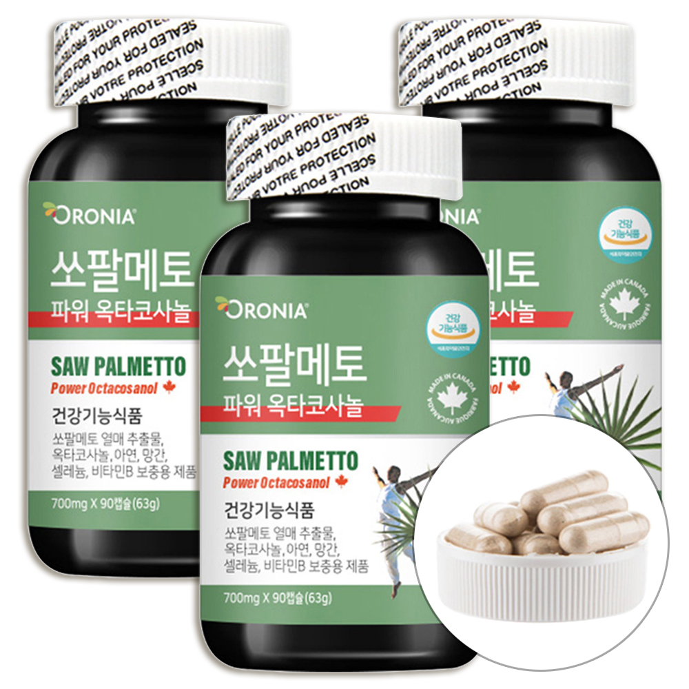 아연 쏘팔메토 로르산 옥타코사놀 비타민B 영양 ORON 270캡슐 : 굿소일포유