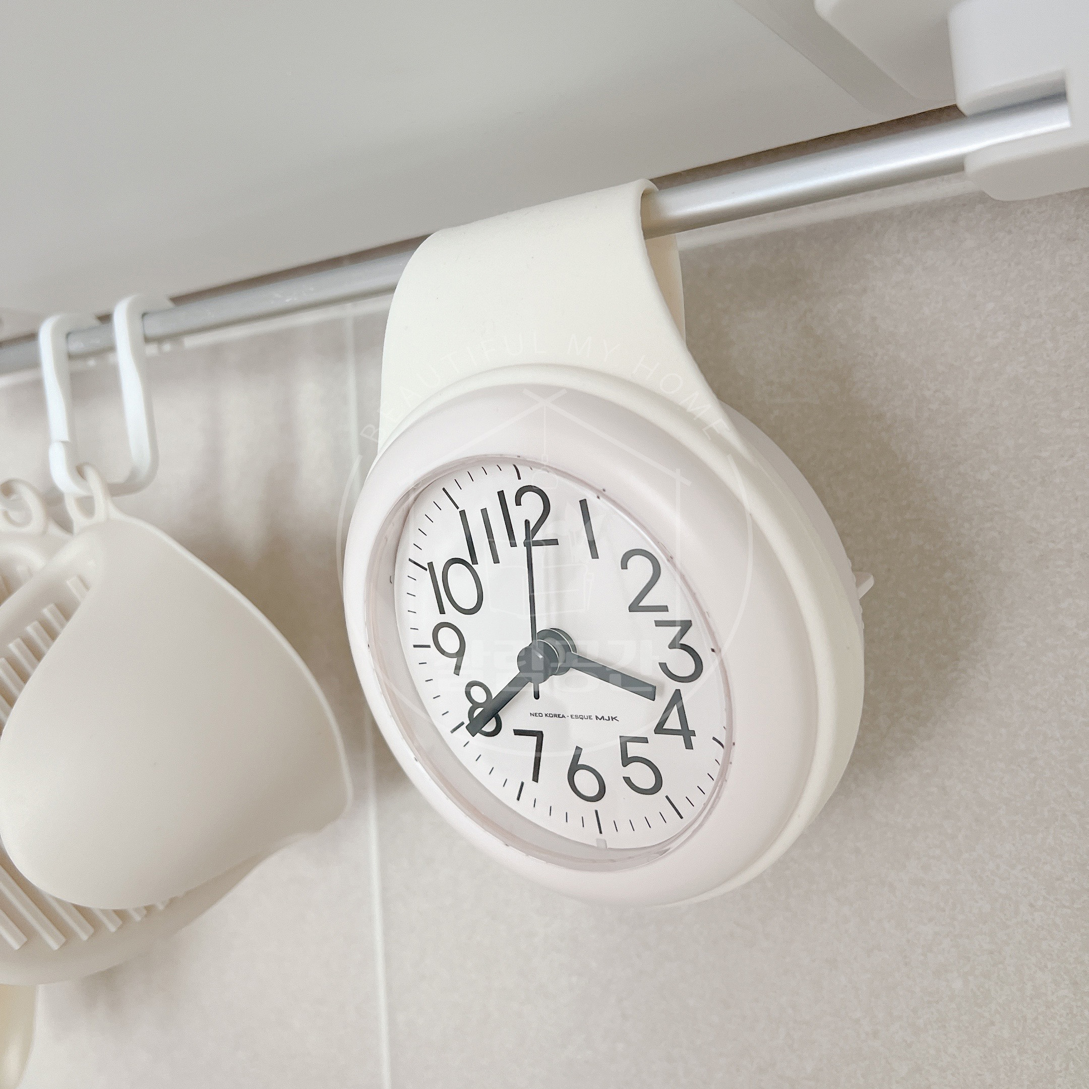 주방 시계 욕실 화장실 무소음 바쓰 10cm