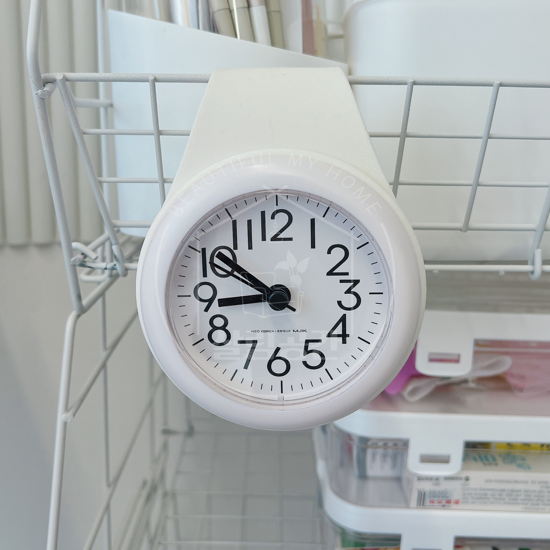 주방 시계 욕실 화장실 무소음 바쓰 10cm