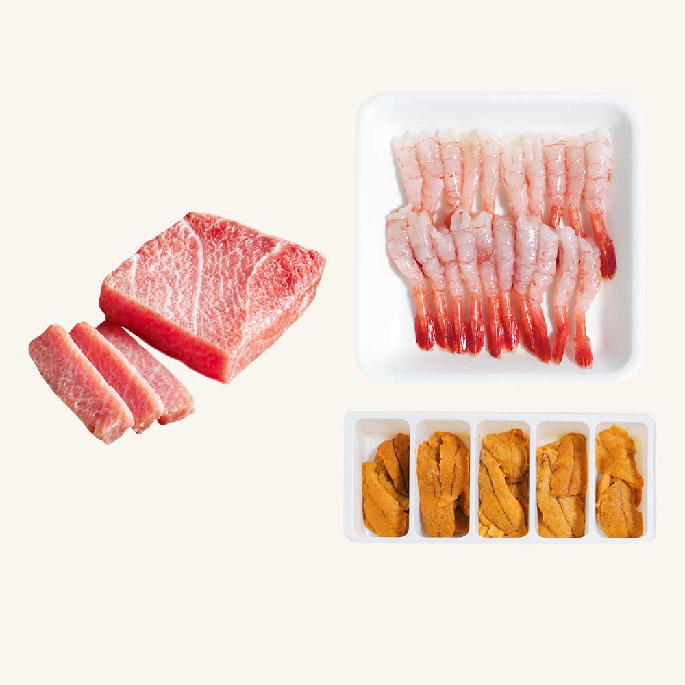 홈마카세 참치 단새우 성게알 감태 참다랑어 뱃살 우니 아마애비 새우 이미지 3