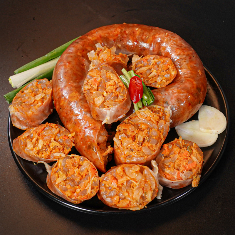찰 순대 옛날 토종 백 김치 야채 고기 모듬 순대 400g - 상세 이미지 4
