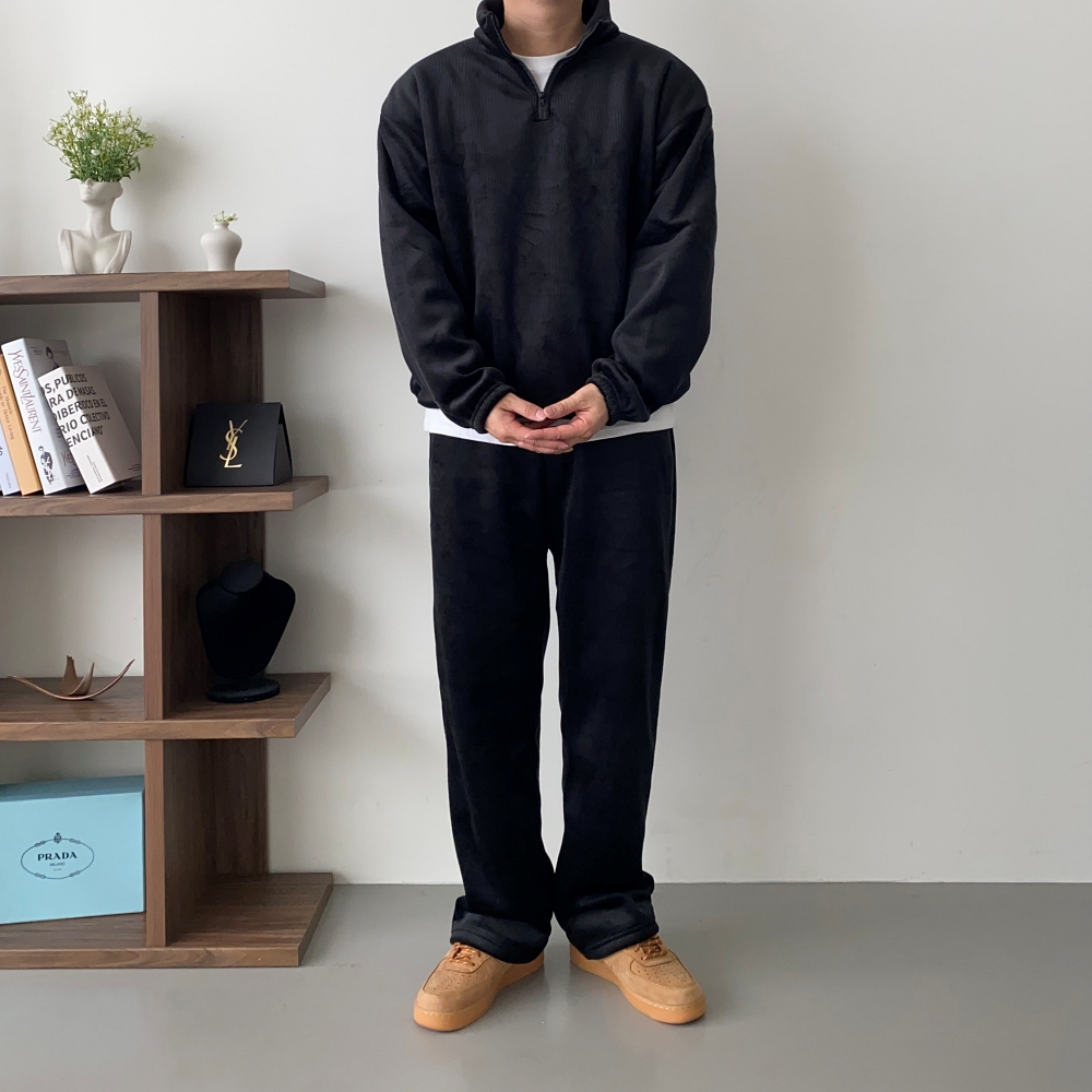 남성기모트레이닝복세트 아노락트레이닝세트 남자트레이닝셋업 이미지 2