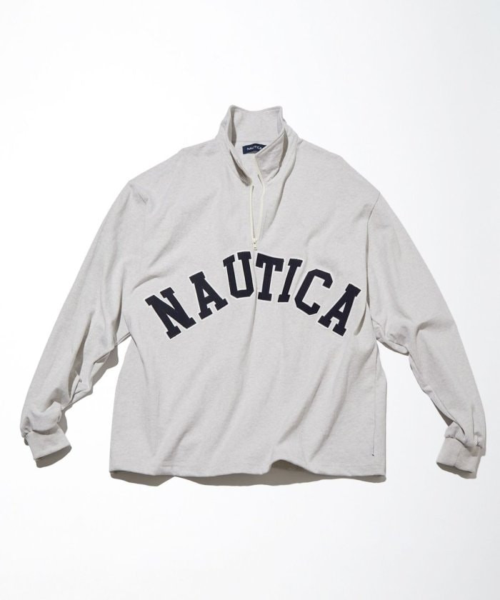 노티카 아치 로고 Arch Logo 하프짚 맨투맨 NAUTICA 4색 이미지 2