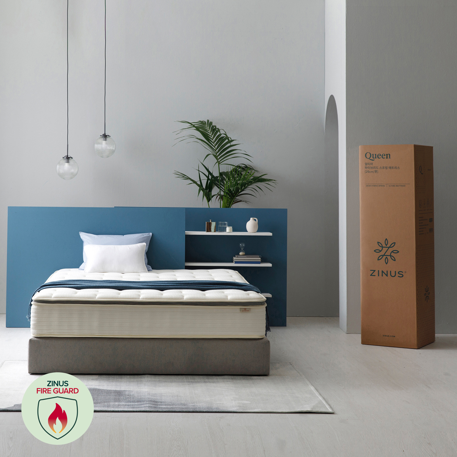 지누스 얼티마 에어 하이브리드 스프링 매트리스 (30cm/슈퍼싱글)