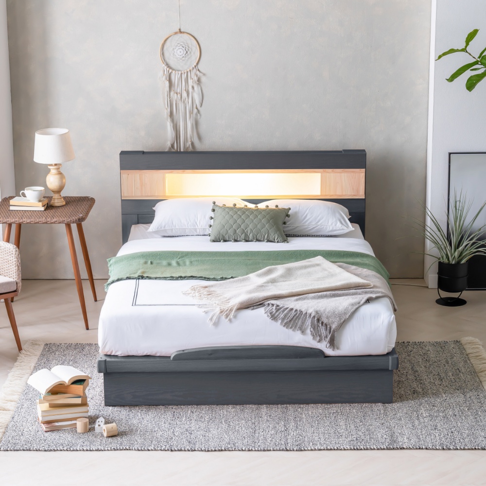 동서가구 세렌 편백선반 LED Q침대 프레임 DF909510