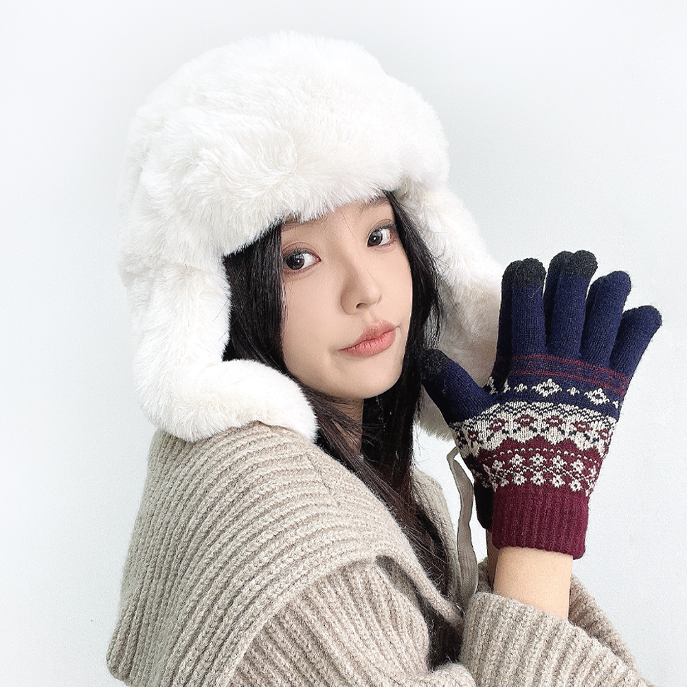 투그릭 메텔 남자 여자 겨울 방한 밍크털 귀도리 이어머프캡 군밤모자 귀달이모자